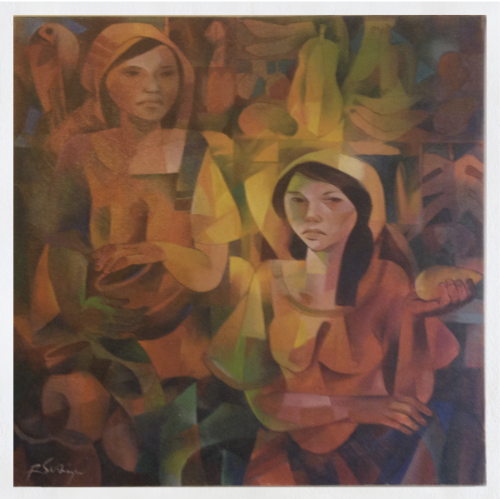 2 femmes Raoul San Miguel Peinture